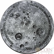 Republic of Mali MERCURY FROM THE MERCURY TO THE EARTH METEORITE NWA 7325/8409 Silver coin 5000 Francs CFA Antique finish 2016 Ultra High Relief Convex shape with Real Mercury meteorite 5 oz